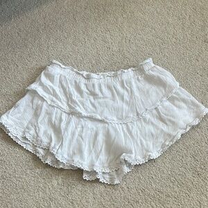 Aeropostale White Lace Trim Shorts